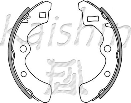 Kaishin K5510 - Комплект тормозных колодок, барабанные autosila-amz.com