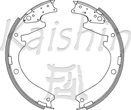 Kaishin K6656 - Комплект тормозных колодок, барабанные autosila-amz.com