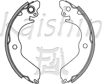 Kaishin K6712 - Комплект тормозных колодок, барабанные autosila-amz.com