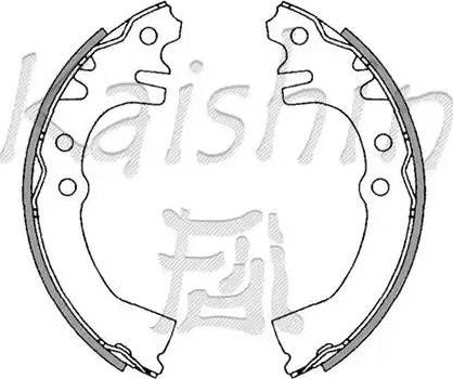 Kaishin K0024 - Комплект тормозных колодок, барабанные autosila-amz.com