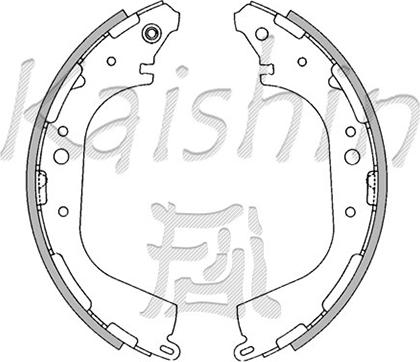 Kaishin K1189 - Комплект тормозных колодок, барабанные autosila-amz.com