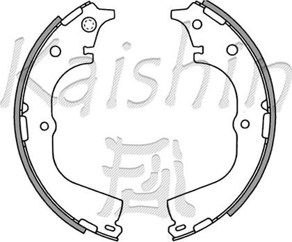 Kaishin K2317 - Комплект тормозных колодок, барабанные autosila-amz.com