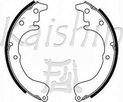 Kaishin K2203 - Комплект тормозных колодок, барабанные autosila-amz.com