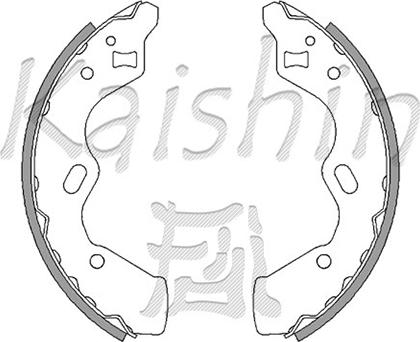 Kaishin K7927 - Комплект тормозных колодок, барабанные autosila-amz.com