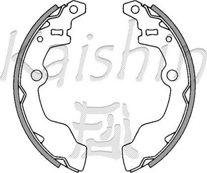 Kaishin K7728 - Комплект тормозных колодок, барабанные autosila-amz.com
