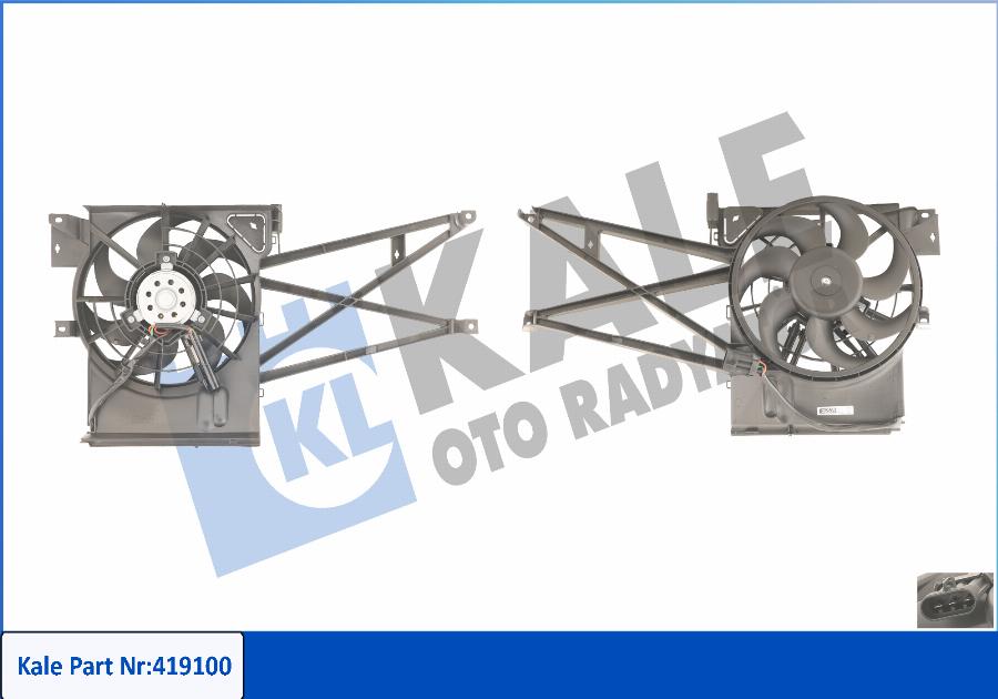 KALE OTO RADYATÖR 419100 - Вентилятор, охлаждение двигателя autosila-amz.com