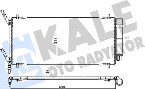 KALE OTO RADYATÖR 429400 - Конденсатор кондиционера autosila-amz.com