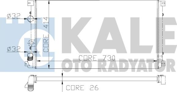 KALE OTO RADYATÖR 197000 - Радиатор, охлаждение двигателя autosila-amz.com