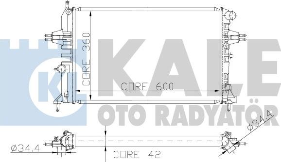 KALE OTO RADYATÖR 141000 - Радиатор, охлаждение двигателя autosila-amz.com