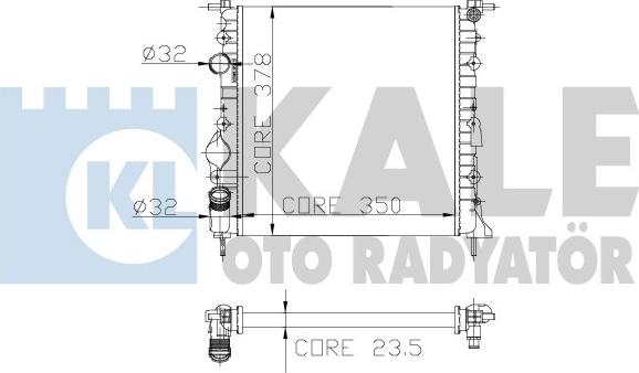 KALE OTO RADYATÖR 159500 - Радиатор, охлаждение двигателя autosila-amz.com