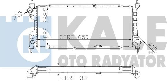 KALE OTO RADYATÖR 156000 - Радиатор, охлаждение двигателя autosila-amz.com