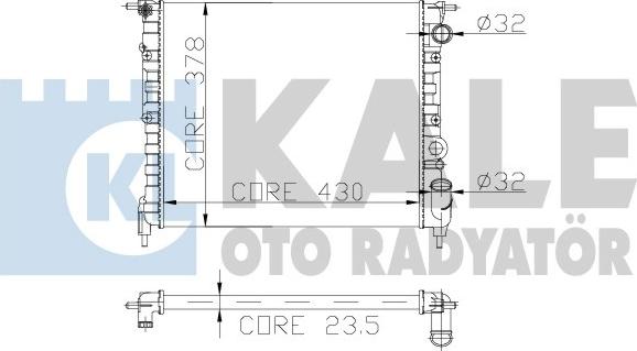 KALE OTO RADYATÖR 161700 - Радиатор, охлаждение двигателя autosila-amz.com