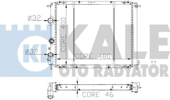 KALE OTO RADYATÖR 162400 - Радиатор, охлаждение двигателя autosila-amz.com