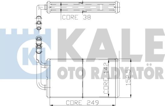 KALE OTO RADYATÖR 104600 - Теплообменник, отопление салона autosila-amz.com