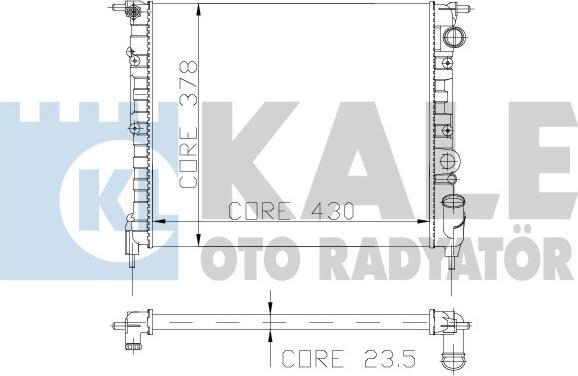 KALE OTO RADYATÖR 108000 - Радиатор, охлаждение двигателя autosila-amz.com