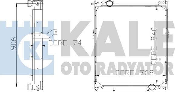 KALE OTO RADYATÖR 115200 - Радиатор, охлаждение двигателя autosila-amz.com