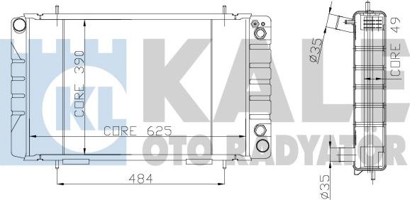 KALE OTO RADYATÖR 116099 - Радиатор, охлаждение двигателя autosila-amz.com