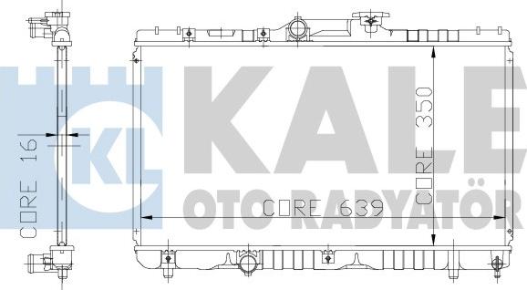 KALE OTO RADYATÖR 117200 - Радиатор, охлаждение двигателя autosila-amz.com