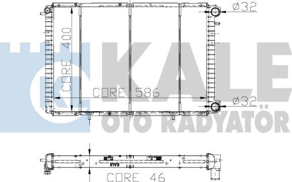 KALE OTO RADYATÖR 180500 - Радиатор, охлаждение двигателя autosila-amz.com