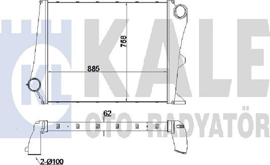 KALE OTO RADYATÖR 135400 - Интеркулер, теплообменник турбины autosila-amz.com