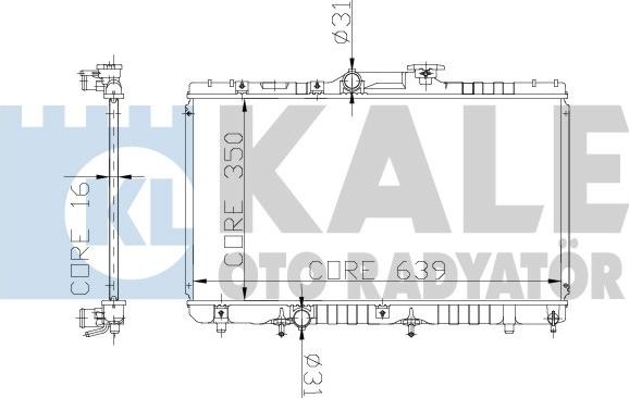 KALE OTO RADYATÖR 136600 - Радиатор, охлаждение двигателя autosila-amz.com