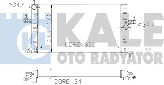 KALE OTO RADYATÖR 179700 - Радиатор, охлаждение двигателя autosila-amz.com