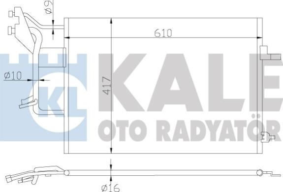 KALE OTO RADYATÖR 390800 - Конденсатор кондиционера autosila-amz.com