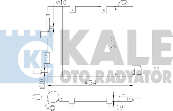 KALE OTO RADYATÖR 393800 - Конденсатор кондиционера autosila-amz.com