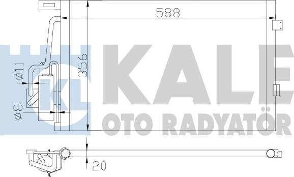 KALE OTO RADYATÖR 393700 - Конденсатор кондиционера autosila-amz.com