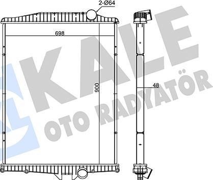 KALE OTO RADYATÖR 349525 - Радиатор, охлаждение двигателя autosila-amz.com