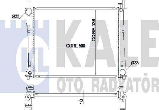 KALE OTO RADYATÖR 349600 - Радиатор, охлаждение двигателя autosila-amz.com