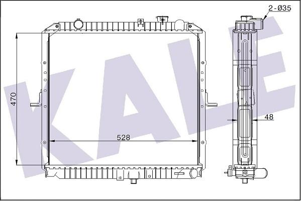 KALE OTO RADYATÖR 349265 - Радиатор, охлаждение двигателя autosila-amz.com