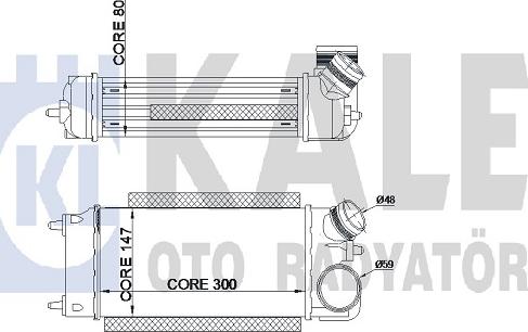 KALE OTO RADYATÖR 344910 - Интеркулер, теплообменник турбины autosila-amz.com