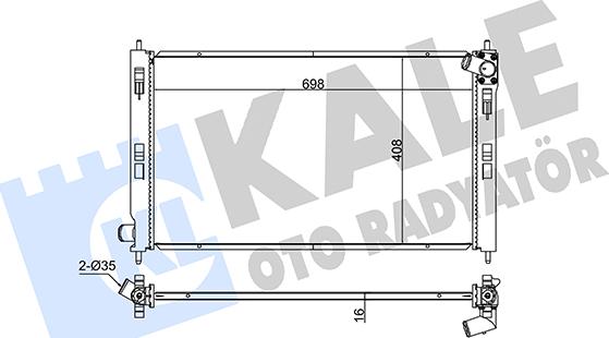 KALE OTO RADYATÖR 345990 - Радиатор, охлаждение двигателя autosila-amz.com