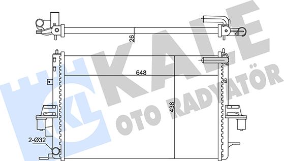 KALE OTO RADYATÖR 345955 - Радиатор, охлаждение двигателя autosila-amz.com