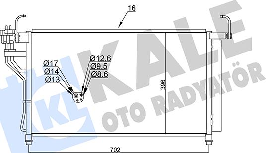 KALE OTO RADYATÖR 345450 - Конденсатор кондиционера autosila-amz.com