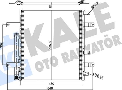 KALE OTO RADYATÖR 345535 - Конденсатор кондиционера autosila-amz.com