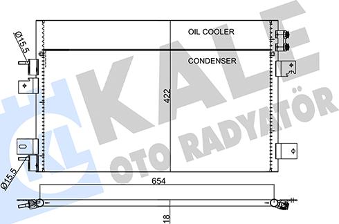 KALE OTO RADYATÖR 345640 - Конденсатор кондиционера autosila-amz.com