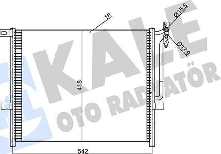 KALE OTO RADYATÖR 345625 - Конденсатор кондиционера autosila-amz.com