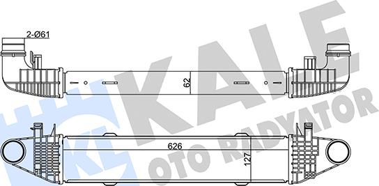 KALE OTO RADYATÖR 345010 - Интеркулер, теплообменник турбины autosila-amz.com