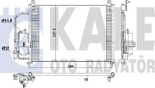 KALE OTO RADYATÖR 345195 - Конденсатор кондиционера autosila-amz.com