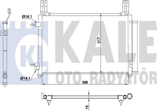 KALE OTO RADYATÖR 345165 - Конденсатор кондиционера autosila-amz.com