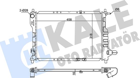 KALE OTO RADYATÖR 345890 - Радиатор, охлаждение двигателя autosila-amz.com