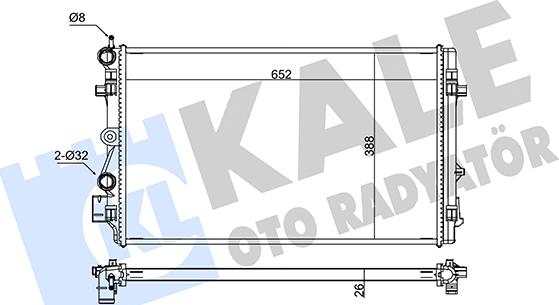 KALE OTO RADYATÖR 345850 - Радиатор, охлаждение двигателя autosila-amz.com