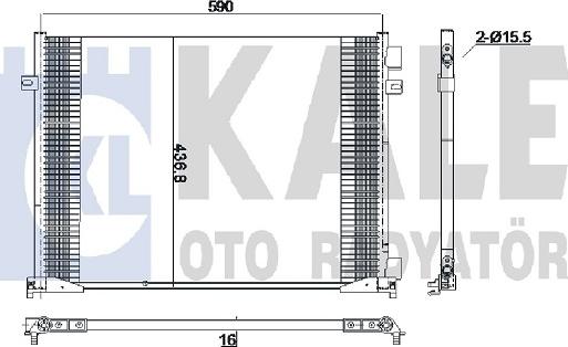 KALE OTO RADYATÖR 345815 - Конденсатор кондиционера autosila-amz.com