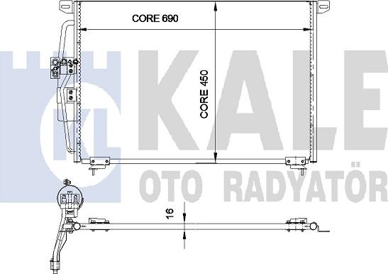 KALE OTO RADYATÖR 345810 - Конденсатор кондиционера autosila-amz.com