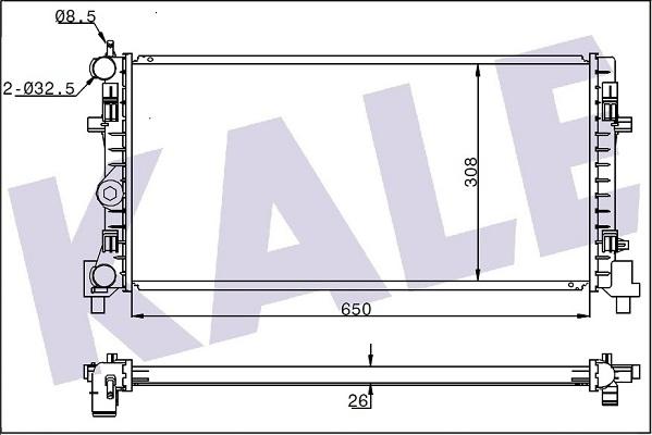 KALE OTO RADYATÖR 345835 - Радиатор, охлаждение двигателя autosila-amz.com