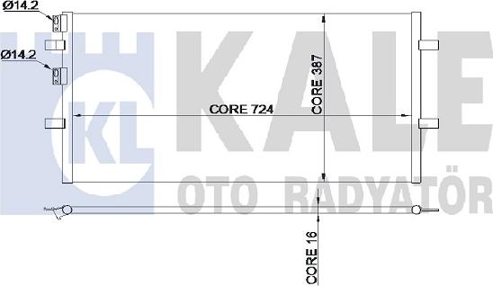 KALE OTO RADYATÖR 345390 - Конденсатор кондиционера autosila-amz.com