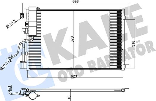 KALE OTO RADYATÖR 345260 - Конденсатор кондиционера autosila-amz.com