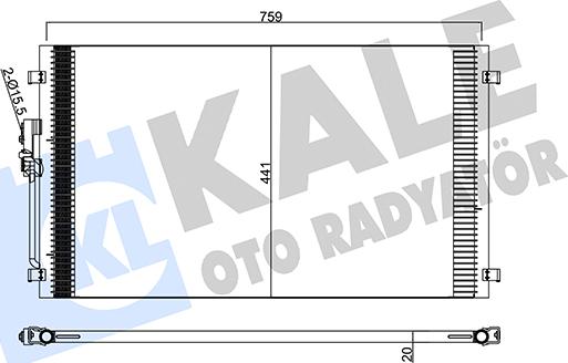 KALE OTO RADYATÖR 345205 - Конденсатор кондиционера autosila-amz.com